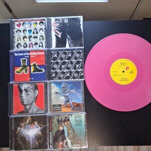 Rolling Stones 8 CD Collection + Pink Vinyl Record (Display Only)
